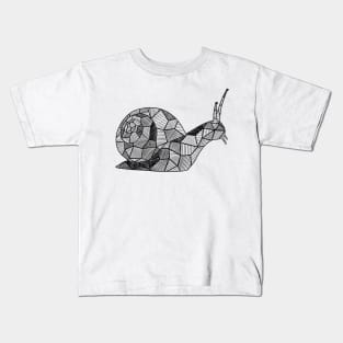 Sketchy Geometric Snail Art Kids T-Shirt